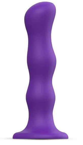 Фиолетовая насадка Strap-On-Me Dildo Geisha Balls size M - Strap-on-me - купить с доставкой в Ангарске