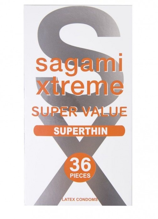 Ультратонкие презервативы Sagami Xtreme Superthin - 36 шт. - Sagami - купить с доставкой в Ангарске