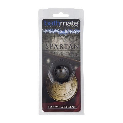 Чёрное эрекционное кольцо Spartan - Bathmate - в Ангарске купить с доставкой