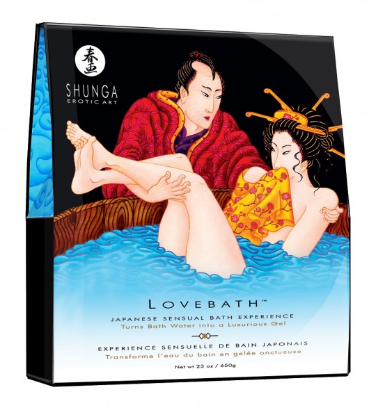 Соль для ванны Lovebath Ocean temptation, превращающая воду в гель - 650 гр. - Shunga - купить с доставкой в Ангарске