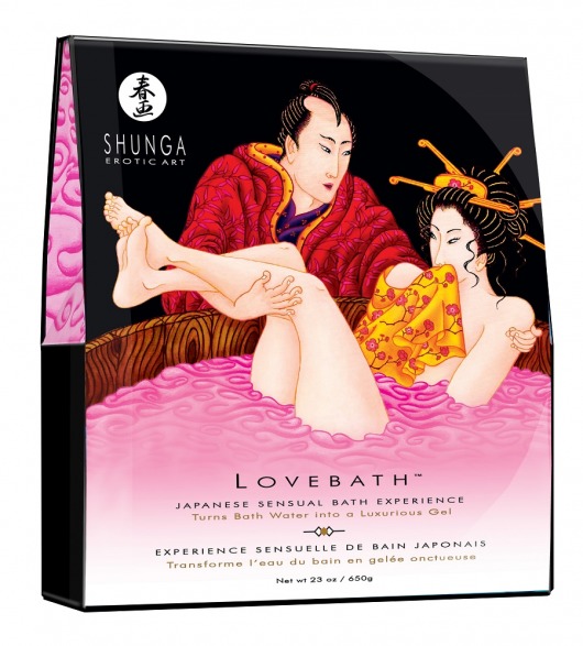 Соль для ванны Lovebath Dragon Fruit, превращающая воду в гель - 650 гр. - Shunga - купить с доставкой в Ангарске