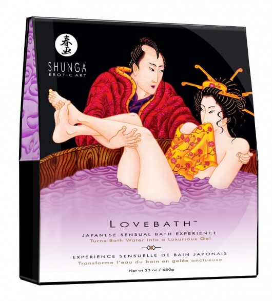 Соль для ванны Lovebath Sensual lotus, превращающая воду в гель - 650 гр. - Shunga - купить с доставкой в Ангарске