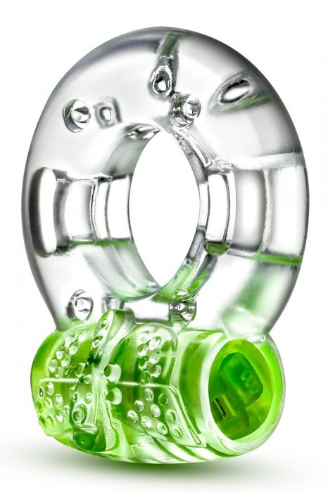 Зеленое эрекционное виброкольцо Arouser Vibrating C-Ring - Blush Novelties - в Ангарске купить с доставкой