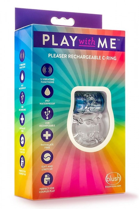Фиолетовое эрекционное виброкольцо Pleaser Rechargeable C-Ring - Blush Novelties - в Ангарске купить с доставкой