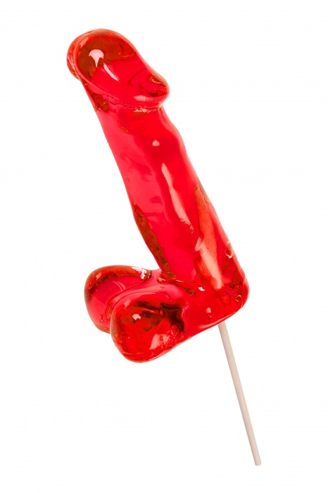 Красный леденец в форме члена со вкусом виски - 173 гр. - Sosuчki - купить с доставкой в Ангарске