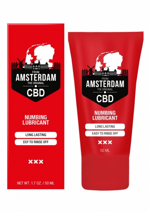 Пролонгирующий лубрикант Numbing CBD from Amsterdam - 50 мл. - Shots Media BV - купить с доставкой в Ангарске