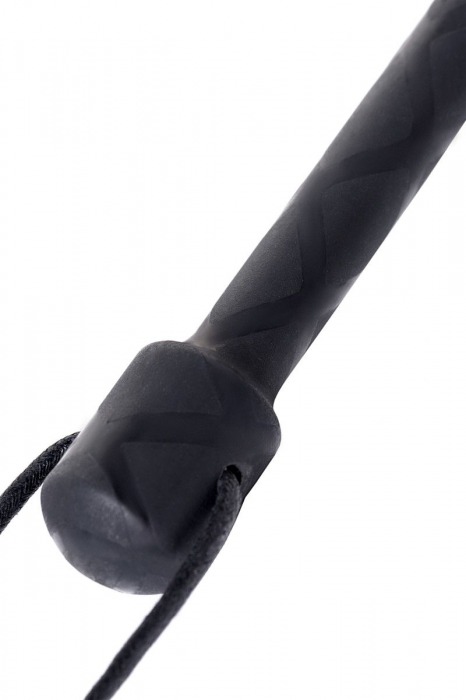 Чёрный стек с совой на кожаном наконечнике - 24 см. - ToyFa - купить с доставкой в Ангарске