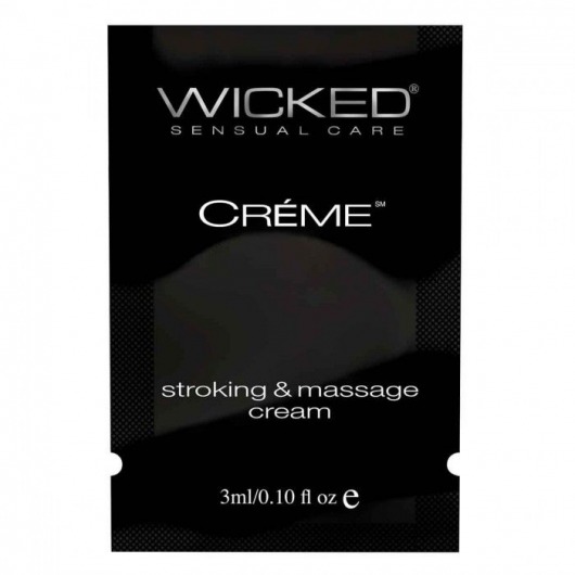 Крем для массажа и мастурбации Wicked Stroking and Massage Creme - 3 мл. - Wicked - купить с доставкой в Ангарске