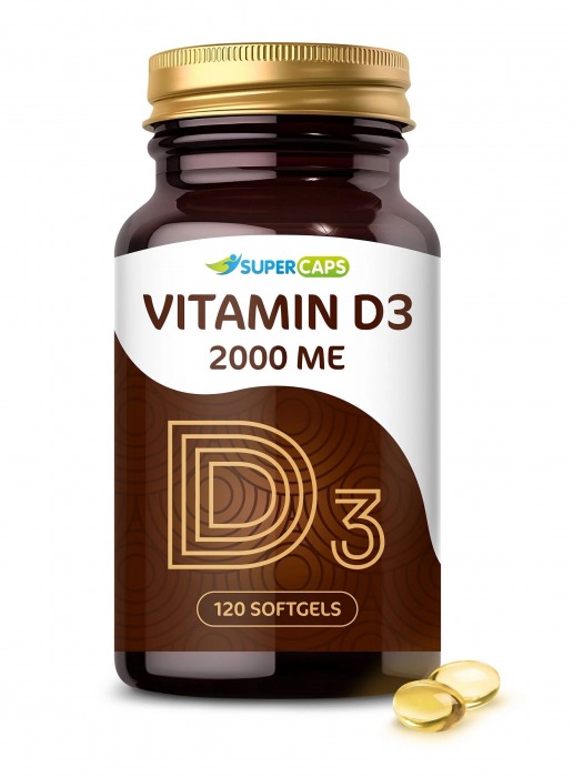 Пищевая добавка SuperCaps VITAMIN D3 2000 ME - 120 капсул - SuperCaps - купить с доставкой в Ангарске