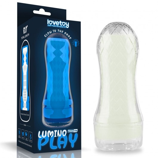 Светящийся в темноте мастурбатор Lumino Play Masturbator Pocketed - Lovetoy - в Ангарске купить с доставкой