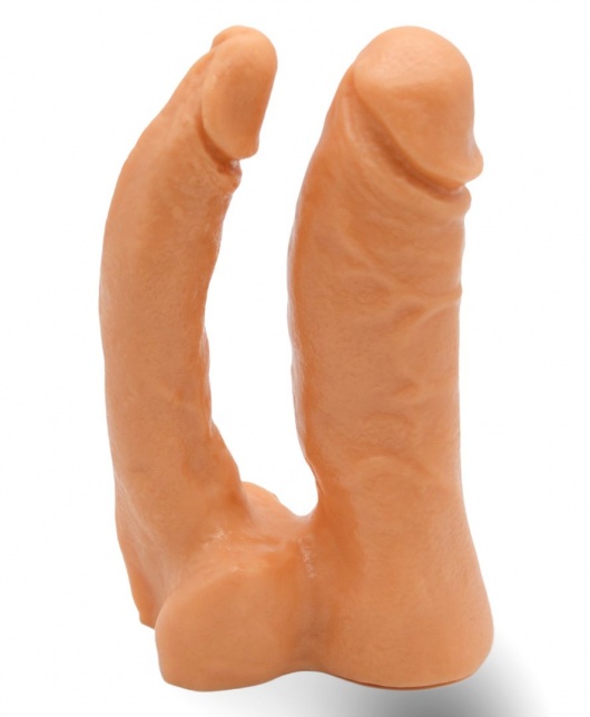 Двойной фаллоимитатор на трусиках с плугом - 15 см. - LOVETOY (А-Полимер) - купить с доставкой в Ангарске