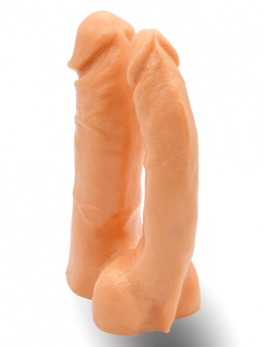 Двойной фаллоимитатор на трусиках с плугом - 15 см. - LOVETOY (А-Полимер) - купить с доставкой в Ангарске