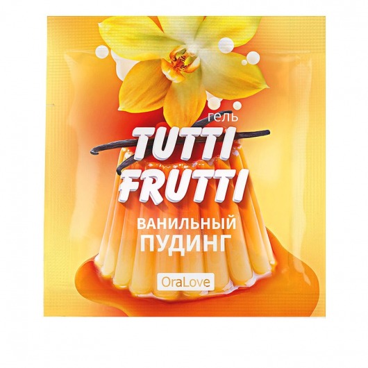 Пробник гель-смазки Tutti-frutti со вкусом ванильного пудинга - 4 гр. - Биоритм - купить с доставкой в Ангарске