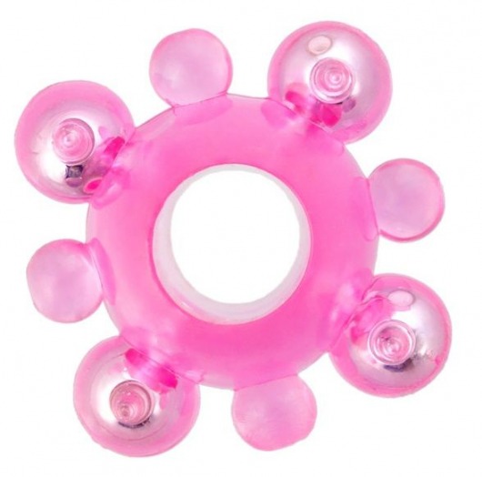 Эрекционное кольцо c бусинками - Toyfa Basic - в Ангарске купить с доставкой