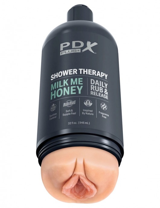 Телесный мастурбатор-вагина Shower Therapy Milk Me Honey - Pipedream - в Ангарске купить с доставкой