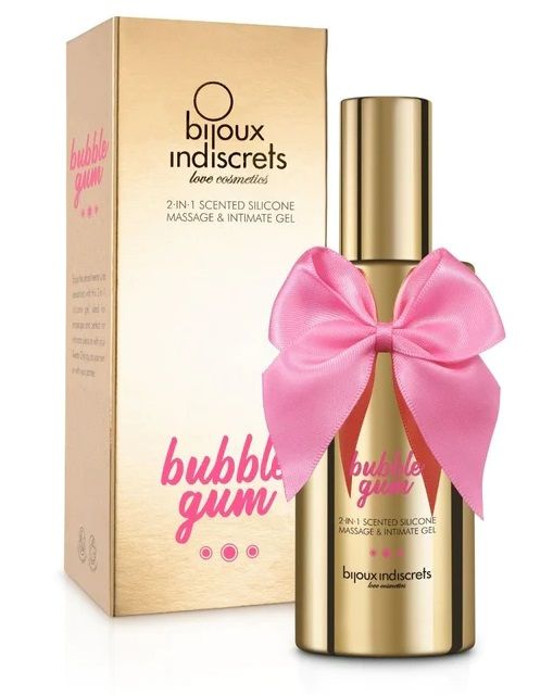 Гель с ароматом жвачки Bubblegum 2-in-1 Scented Silicone Massage And Intimate Gel - 100 мл. - Bijoux Indiscrets - купить с доставкой в Ангарске