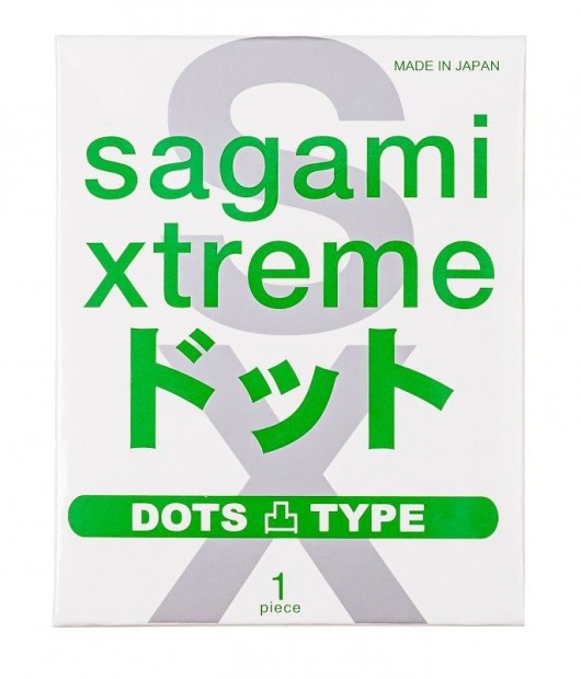 Презерватив Sagami Xtreme Type-E с точками - 1 шт. - Sagami - купить с доставкой в Ангарске