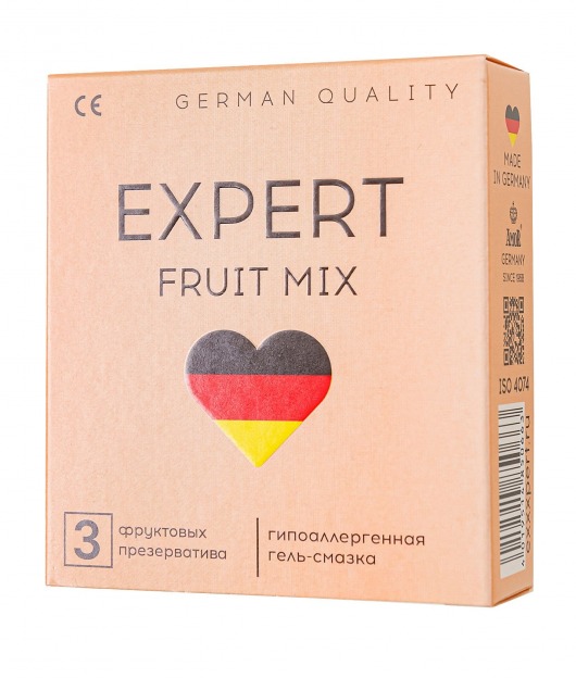 Ароматизированные презервативы EXPERT Fruit Mix - 3 шт. - Expert - купить с доставкой в Ангарске