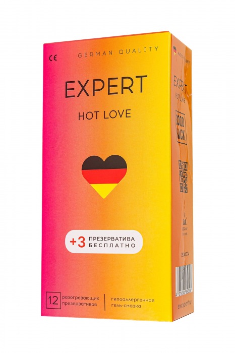 Презервативы EXPERT Hot Love с разогревающим эффектом - 12 шт.(+3 в подарок) - Expert - купить с доставкой в Ангарске