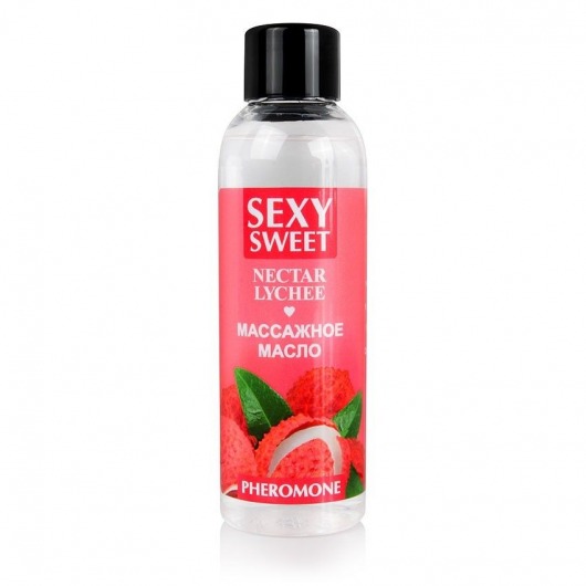 Массажное масло Sexy Sweet Nectar Lychee с феромонами и ароматом личи - 75 мл. - Биоритм - купить с доставкой в Ангарске