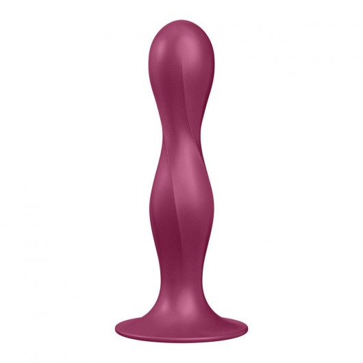 Малиновый фаллоимитатор Double Ball-R - 17,8 см. - Satisfyer