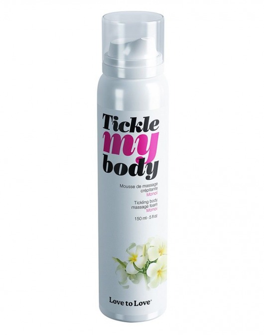 Массажная хрустящая пенка Tickle My Body Monoi с ароматом моной - 150 мл. - Love to Love - купить с доставкой в Ангарске