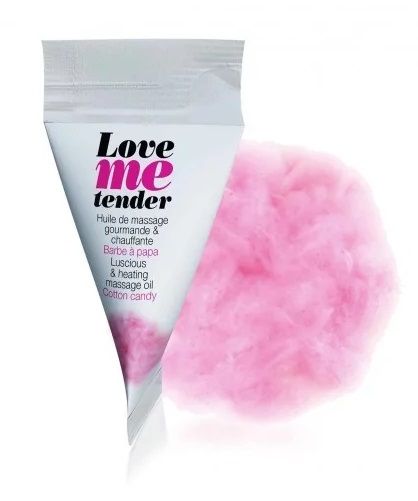 Съедобное согревающее массажное масло Love Me Tender Cotton Candy с ароматом сладкой ваты - 10 мл. - Love to Love - купить с доставкой в Ангарске