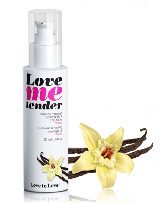 Съедобное согревающее массажное масло Love Me Tender Vanilla с ароматом ванили - 100 мл. - Love to Love - купить с доставкой в Ангарске