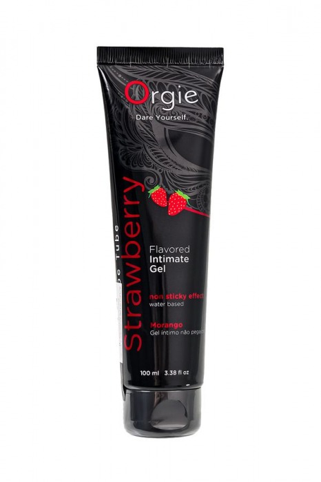 Интимный гель на водной основе Lube Tube Strawberry с клубничным вкусом - 100 мл. - ORGIE - купить с доставкой в Ангарске