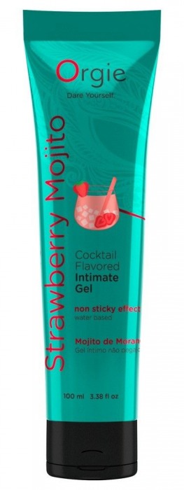 Съедобный интимный гель Orgie Lube Tube Cocktail Strawberry Mojito - 100 мл. - ORGIE - купить с доставкой в Ангарске