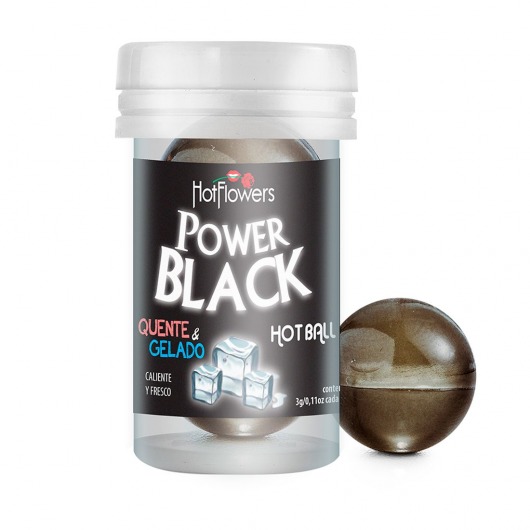 Интимный гель Power Black Hot Ball с охлаждающе-разогревающим эффектом (2 шарика по 3 гр.) - HotFlowers - купить с доставкой в Ангарске