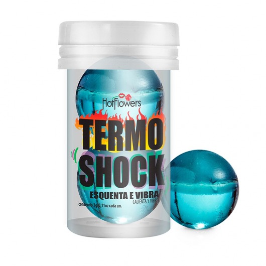 Интимный гель Termo Shock Hot Ball с разогревающе-покалывающим эффектом (2 шарика по 3 гр.) - HotFlowers - купить с доставкой в Ангарске