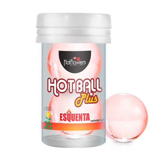 Лубрикант на масляной основе Hot Ball Plus с разогревающим эффектом (2 шарика по 3 гр.) - HotFlowers - купить с доставкой в Ангарске