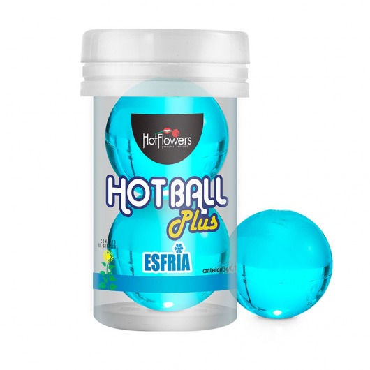 Лубрикант на масляной основе Hot Ball Plus с охлаждающим эффектом (2 шарика по 3 гр.) - HotFlowers - купить с доставкой в Ангарске