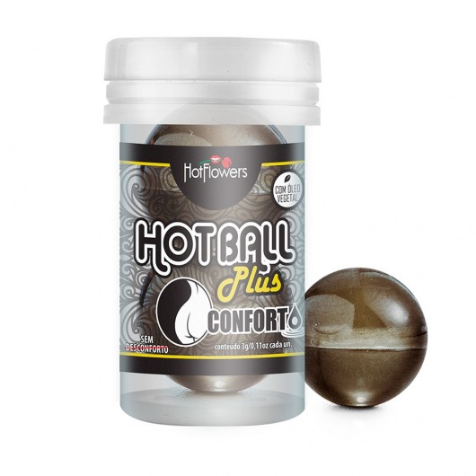 Анальный лубрикант на масляной основе Hot Ball Plus Conforto (2 шарика по 3 гр.) - HotFlowers - купить с доставкой в Ангарске