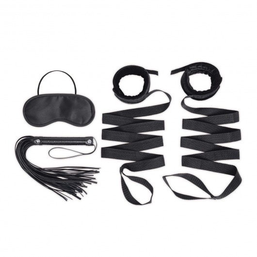 Эротический набор 4PC Bondage Bed Strap   Flogger Kit - Lux Fetish - купить с доставкой в Ангарске