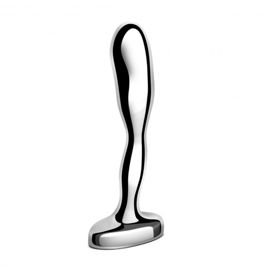 Стальной стимулятор простаты Stainless Steel Prostate Plug - 11,5 см. - b-Vibe - в Ангарске купить с доставкой