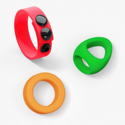 Набор из 3 разноцветных эрекционных колец Kit Neon Ring - Love to Love - в Ангарске купить с доставкой