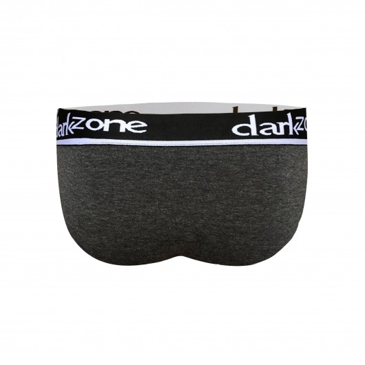 Темно-серые мужские трусы-брифы с вырезом - Darkzone купить с доставкой