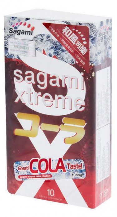 Ароматизированные презервативы Sagami Xtreme COLA - 10 шт. - Sagami - купить с доставкой в Ангарске