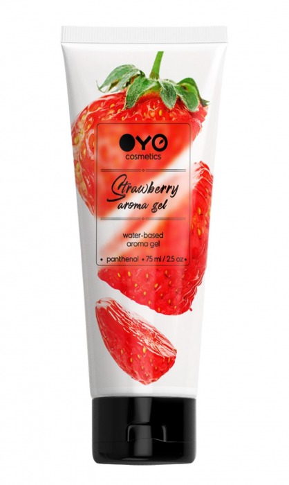 Лубрикант на водной основе OYO Aroma Gel Strawberry с ароматом клубники - 75 мл. - OYO - купить с доставкой в Ангарске