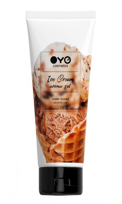 Лубрикант на водной основе OYO Aroma Gel Ice Cream с ароматом пломбира - 75 мл. - OYO - купить с доставкой в Ангарске