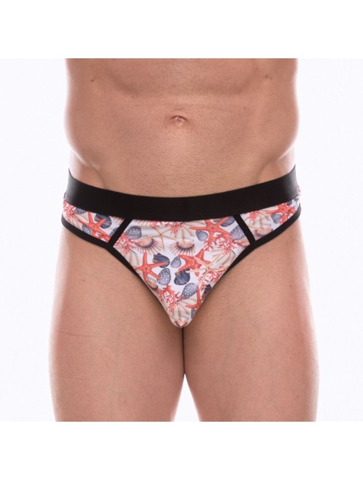 Мужские трусы-стринги с принтом в виде разноцветных ракушек - Don Moris купить с доставкой