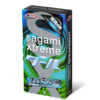 Презервативы Sagami Xtreme Mint с ароматом мяты - 10 шт. - Sagami - купить с доставкой в Ангарске