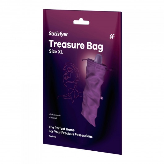 Фиолетовый мешочек для хранения игрушек Treasure Bag XL - Satisfyer - купить с доставкой в Ангарске