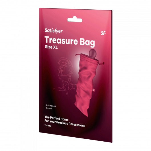 Розовый мешочек для хранения игрушек Treasure Bag XL - Satisfyer - купить с доставкой в Ангарске