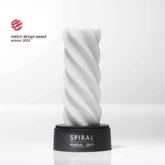 Белый 3D мастурбатор SPIRAL - Tenga - в Ангарске купить с доставкой