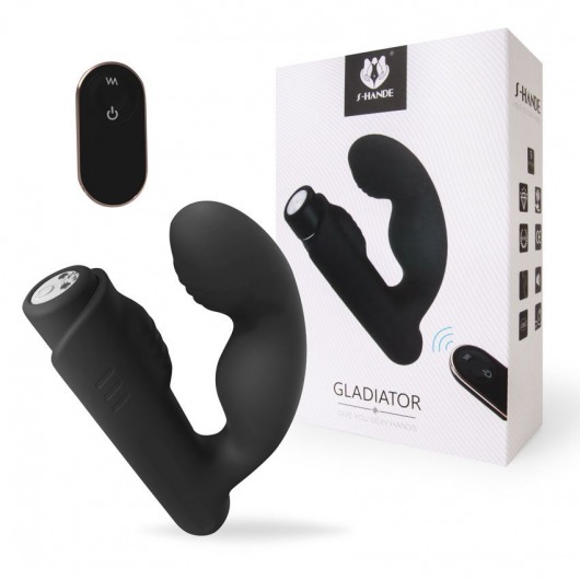 Черный вибромассажер Gladiator - 10,7 см. - S-HANDE - в Ангарске купить с доставкой