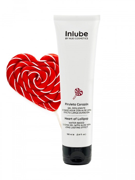 Смазка на водной основе Nuei Inlube Lollipop с алоэ вера и ароматом леденцов - 100 мл. - Nuei cosmetics - купить с доставкой в Ангарске