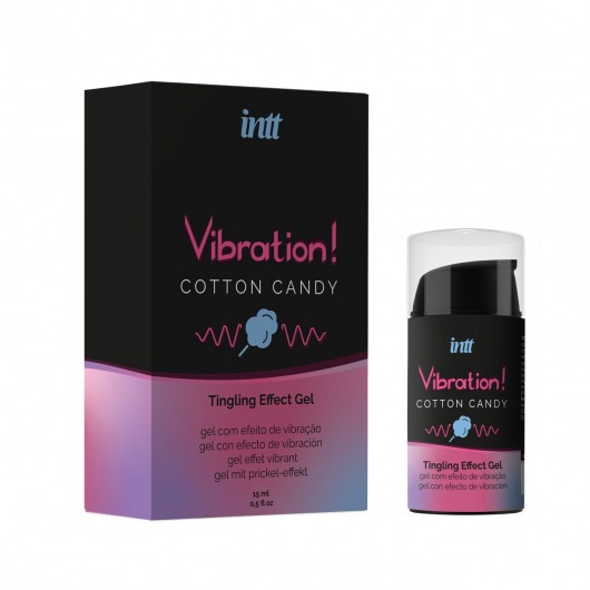 Жидкий вибратор Vibration Cotton Candy с ароматом сахарной ваты - 15 мл. - INTT - купить с доставкой в Ангарске